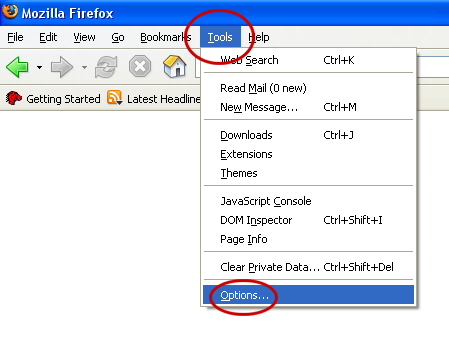 Firefox - Schritt 1